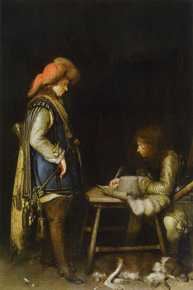 Gerard ter Borch - An Officer Writing a Letter