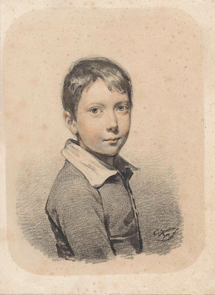 Cornelis Kruseman - Portrait of Gerardus Arnoldus Nicolaus Allebé as a young boy