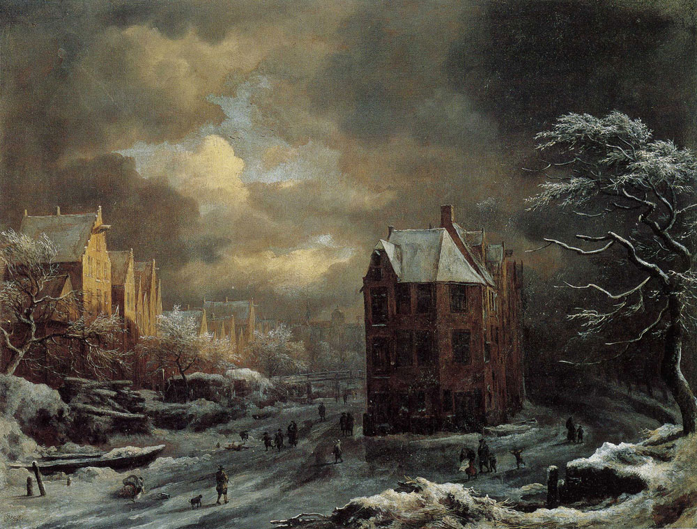 Jacob van Ruisdael - Winter View of the Hekelveld in Amsterdam