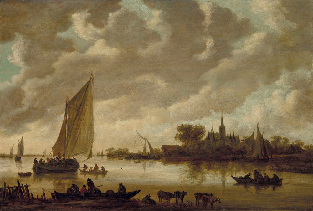 Jan van Goyen - An estuary scene