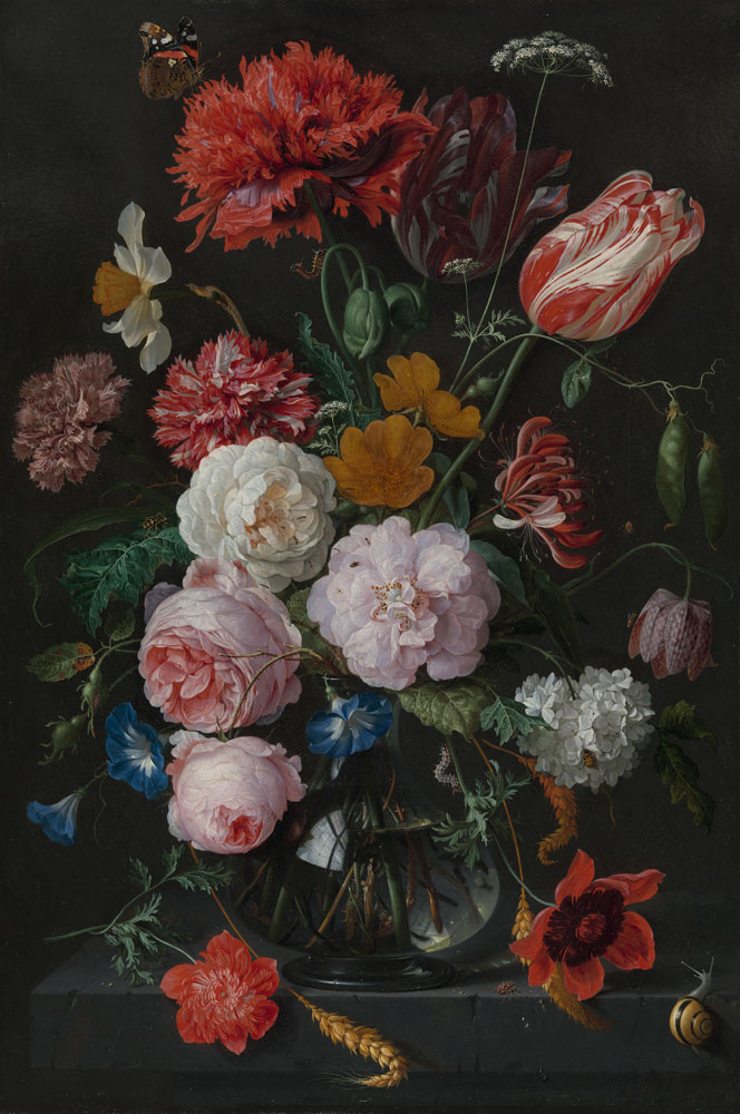 Jan Davidsz. de Heem - Still Life with Flowers in a Glass Vase