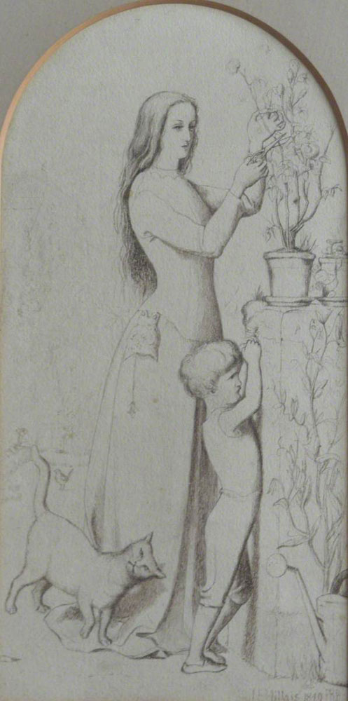 John Everett Millais - Sketch for 'The Germ'