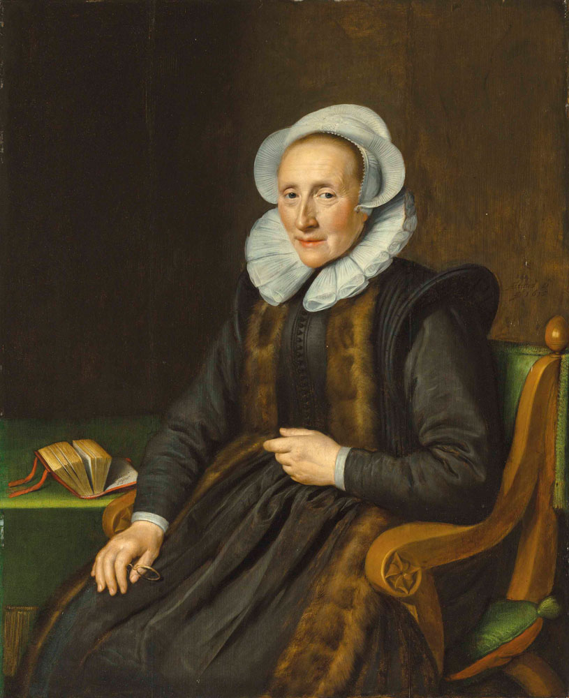 Michiel van Mierevelt - Portrait of a lady, identified as Maria Mollen (1555-1621)