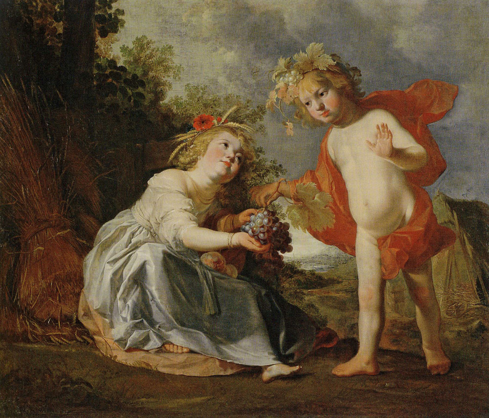 Nicolaus Knüpfer - Two Children as Bacchus and Ceres