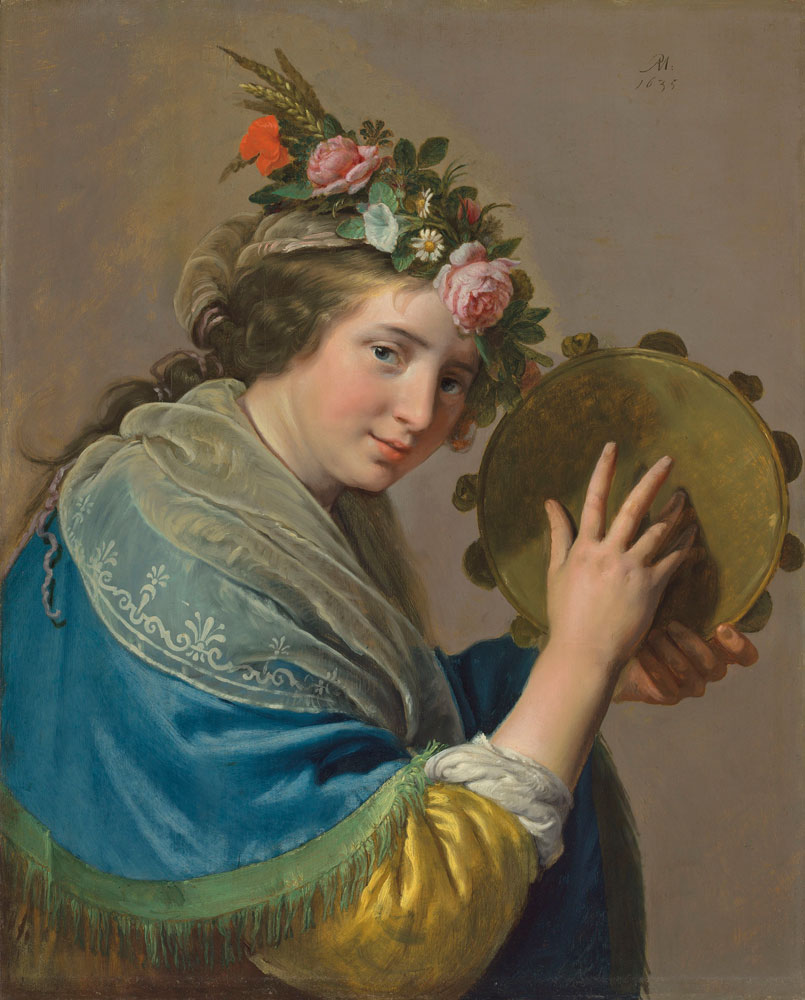 Paulus Jansz. Moreelse - Shepherdess with a tambourine  