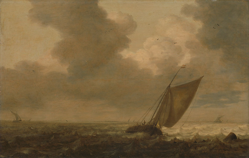 Pieter Mulier the Elder - Fishing boat with the wind in the sails