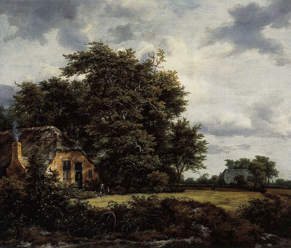 Jacob van Ruisdael - Cottage under Trees near a Grainfield