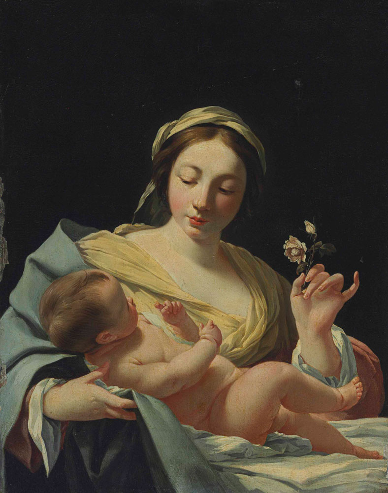 Studio of Simon Vouet - The Virgin and Child of the Rose