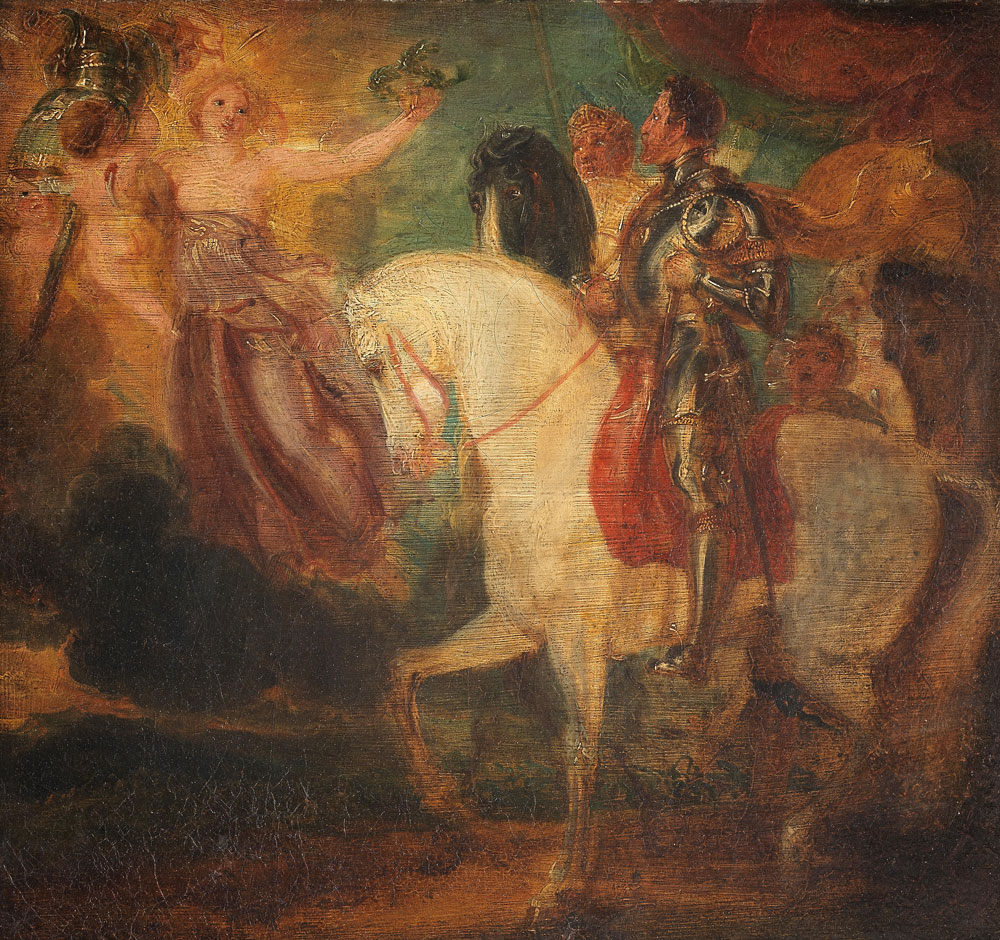 Thomas Stothard - Figure of Victory bestowing a nobleman, traditionally identified as Charles V, with a crown