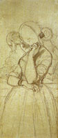 Jean Auguste Dominique Ingres Study for the Portrait of Vicomtesse Louise-Albertine d'Haussonville