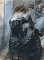 Isaac Israels A Milliner's Atelier