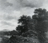 Jacob van Ruisdael Landscape with a Wooded Hill with a Small Ruin