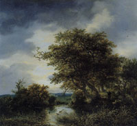 Jacob van Ruisdael Wooded Landscape with a Pond