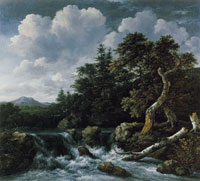 Jacob van Ruisdael Waterfall in a Wooded Landscape