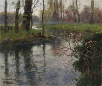 Frits Thaulow A Stream in Springtime