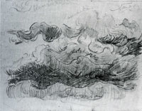 Vincent van Gogh Sketch of Clouds with Color Annotations