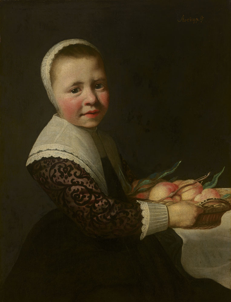 Possibly Aelbert Cuyp - Portrait of a Girl with Peaches