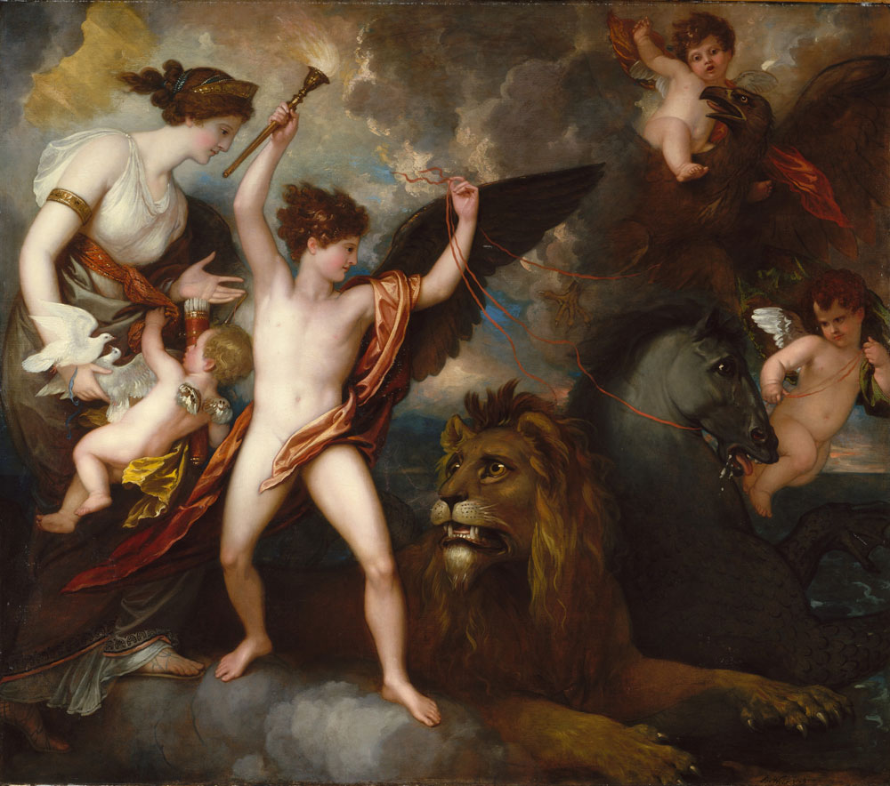 Benjamin West - Omnia Vincit Amor, or The Power of Love in the Three Elements
