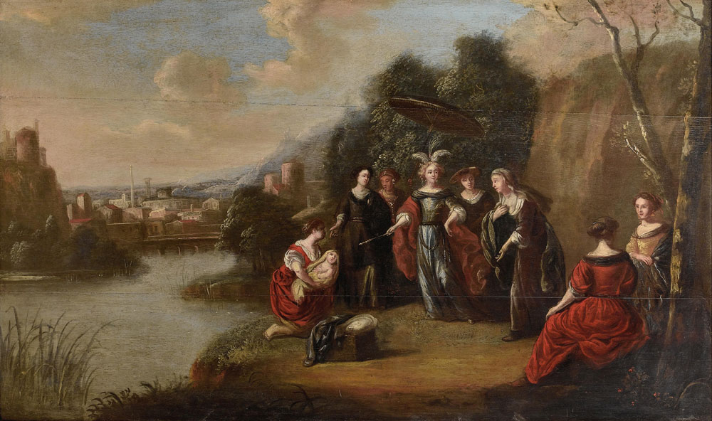 Flemish School - The Finding of Moses