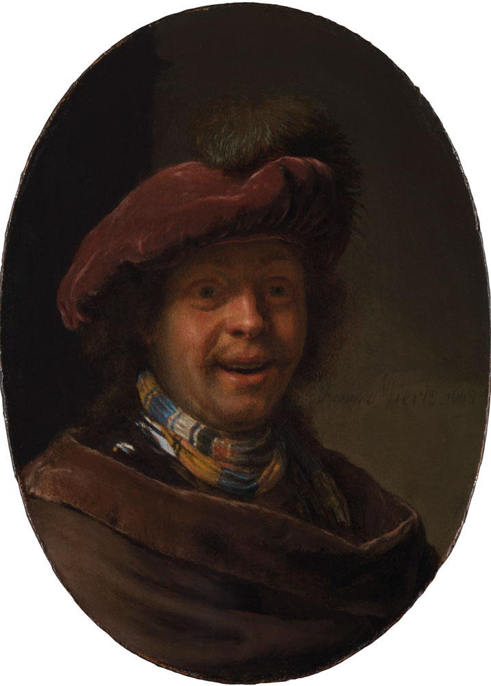 Frans van Mieris the Elder - Self-Portrait with a Plumed Beret