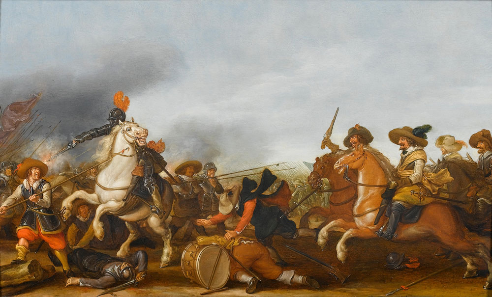 Jan Martszen the Younger - An engagement between cavalry and foot soldiers