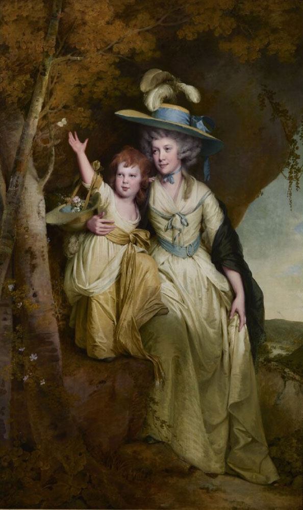 Joseph Wright of Derby - Portrait of Susannah Arkwright, Mrs Charles Hurt (1762–1835) and her daughter Mary Anne
