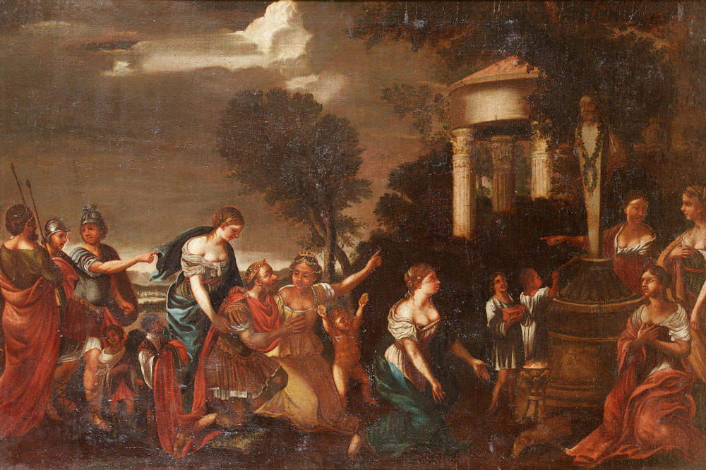 Follower of Luca Giordano - The Idolatry of Solomon