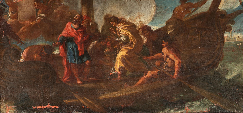 Circle of Luca Giordano - The Miraculous Draught of Fishes