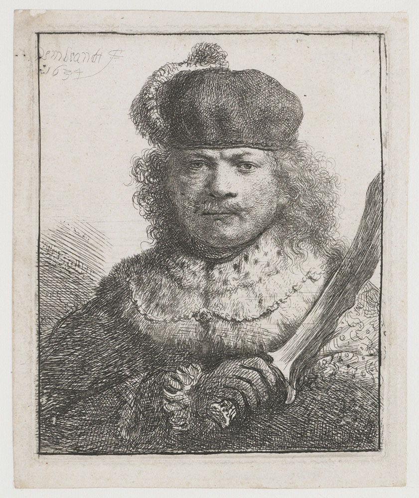 Rembrandt - Self-Portrait as an Oriental Potentate with a Weapon