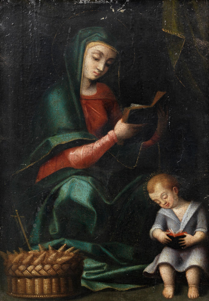 Spanish School - The Madonna and Child
