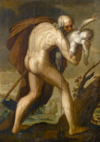 Circle of Abraham Bloemaert Father Time carrying away an Infant