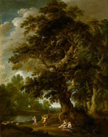Alexander Keirincx Wooden Landscape with a Large Oak