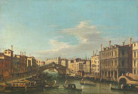 Apollonio Domenichini The Grand Canal, Venice, with a view of The Rialto Bridge from the South