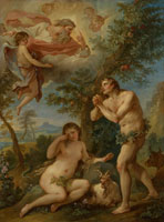 Charles Joseph Natoire The Rebuke of Adam and Eve