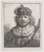 Rembrandt Self-Portrait as an Oriental Potentate with a Weapon