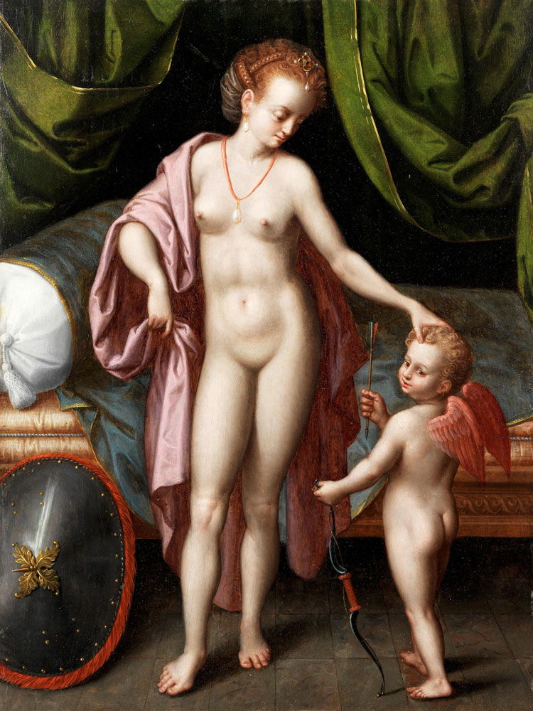 Attributed to Alexander Wiskemann - Venus and Amor