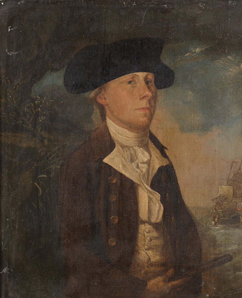 English School - Portrait of Captain Slee, Chief Preventive Officer of the coast of Holderness