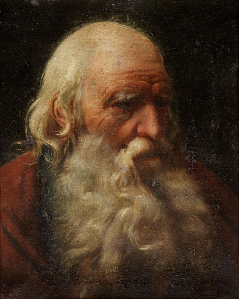 Studio of François-Andre Vincent - Portrait of an elderly bearded man