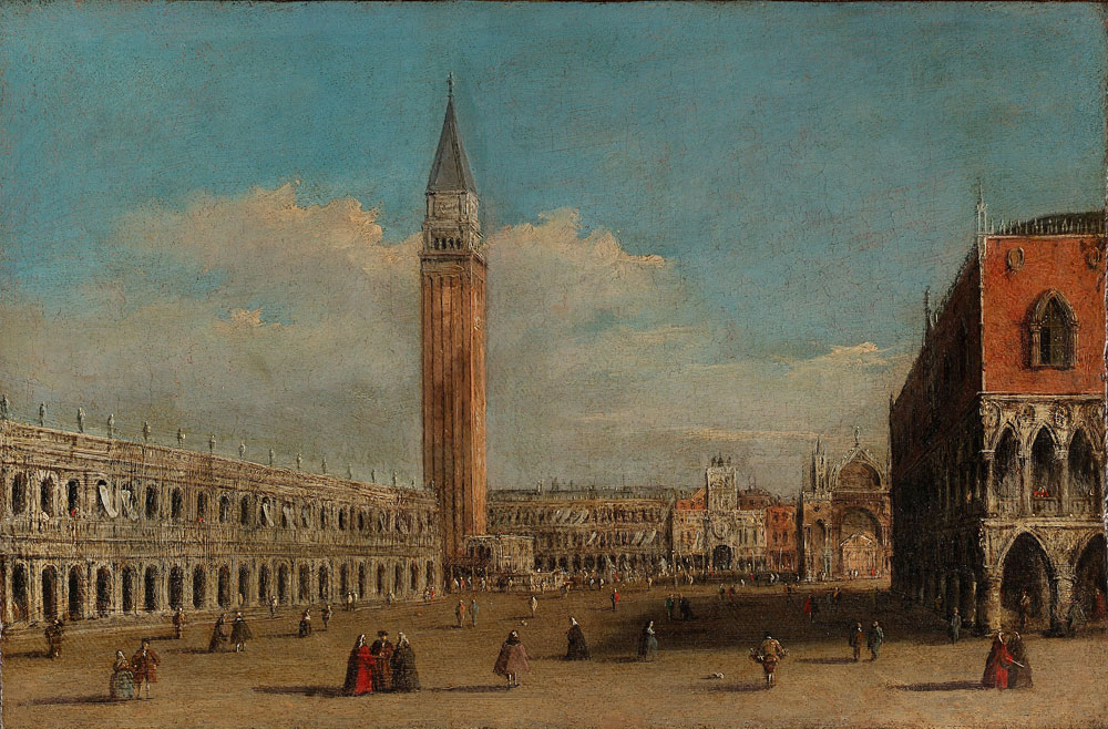 Giacomo Guardi - The Piazzetta, Venice, looking towards St.Mark's Square