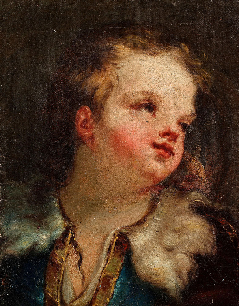Studio of Giovanni Domenico Tiepolo - The head of a young boy