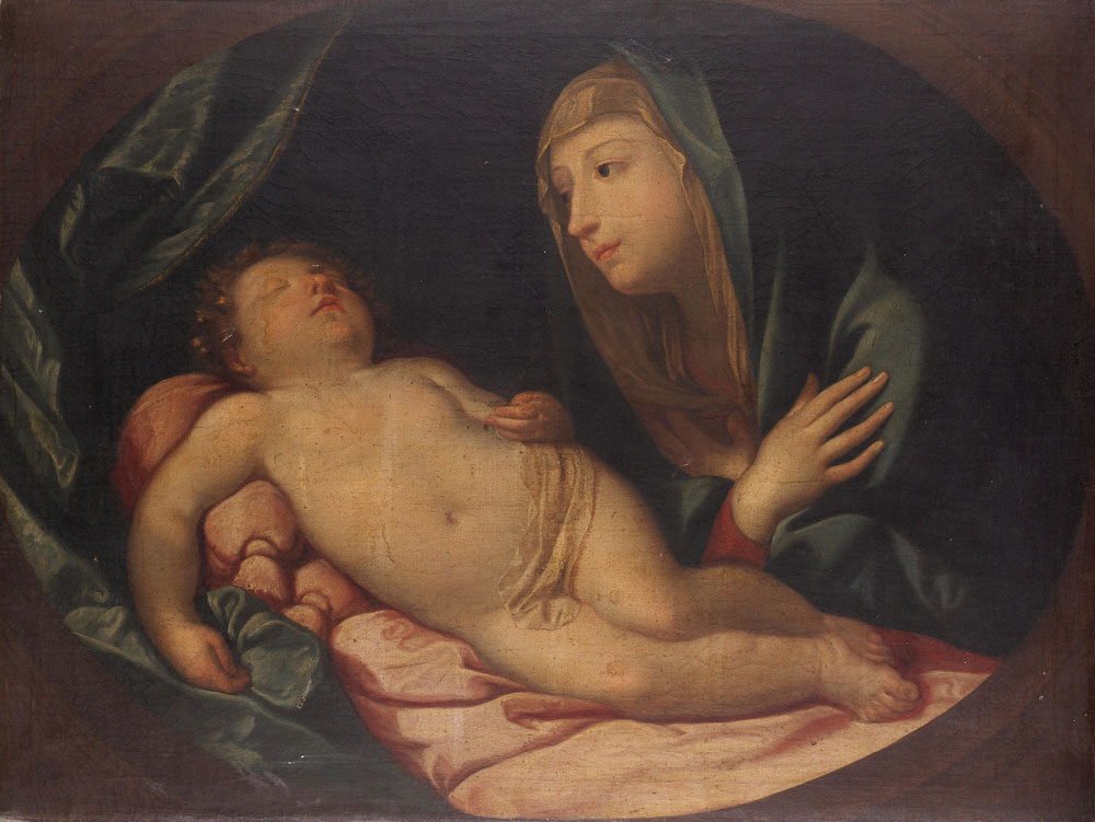 Manner of Guido Reni - The Madonna and the sleeping Christ Child