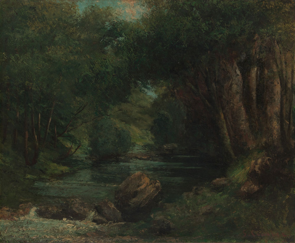 Gustave Courbet - A Brook in the Forest