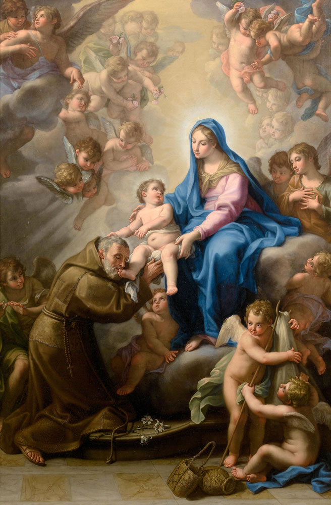 Hispano-Neapolitan School - Saint Felix before the Madonna and Child