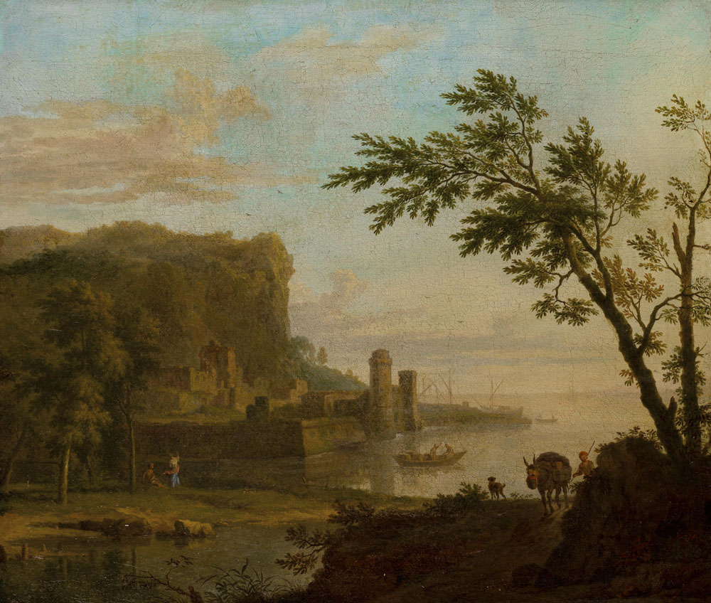 Jan van Huysum - A coastal landscape