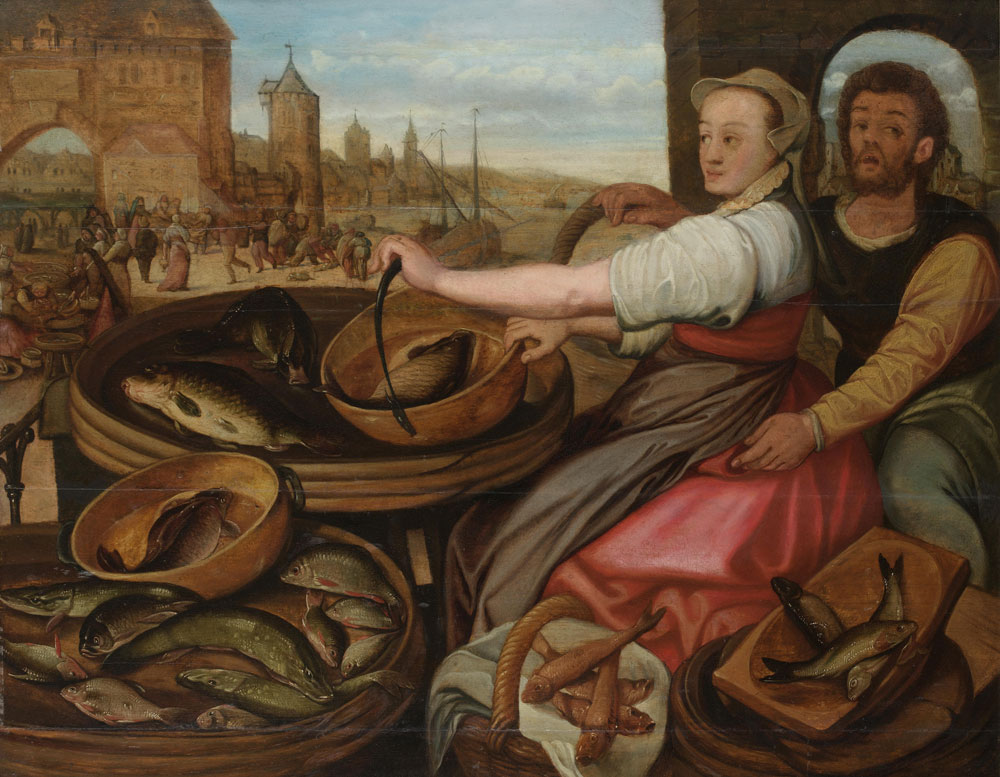 Studio of Joachim Beuckelaer - The fish market