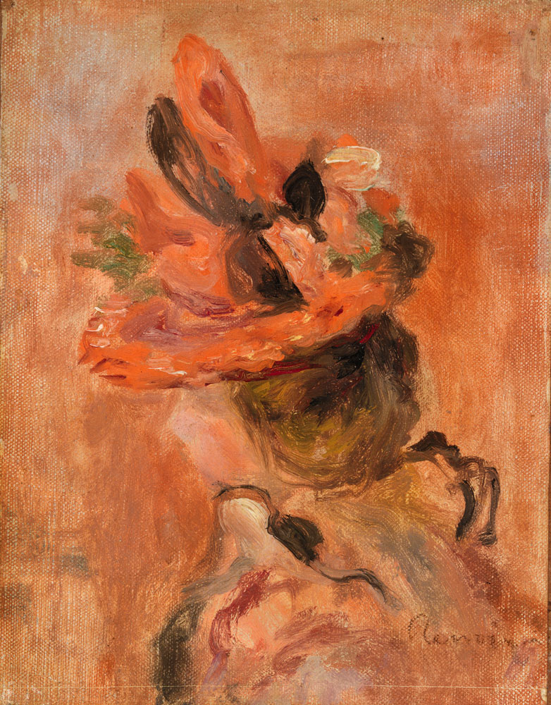 Pierre-Auguste Renoir - Woman's Head with Red Hat