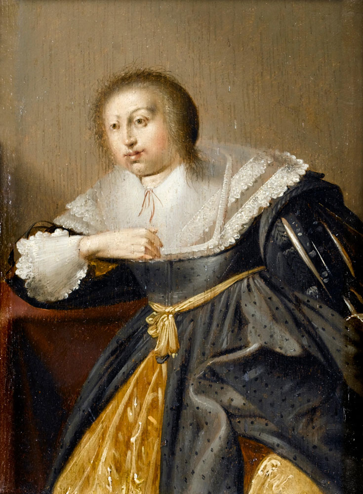 Pieter Jacobs Codde - A lady seated at a table