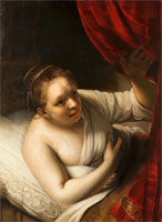 After Rembrandt - A woman in bed