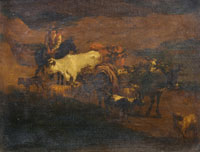Circle of Abraham Jansz. Begeyn A drover and his cattle in a landscape