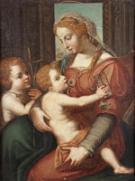 Follower of Andrea del Sarto The Madonna and Child with the Infant Saint John the Baptist